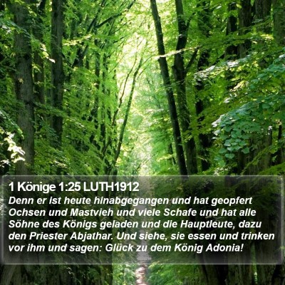 1 Könige 1:25 LUTH1912 Bible Verse Image