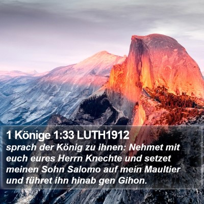 1 Könige 1:33 LUTH1912 Bible Verse Image