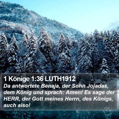 1 Könige 1:36 LUTH1912 Bible Verse Image