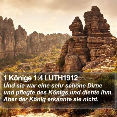 1 Könige 1:4 LUTH1912 Bible Verse Image