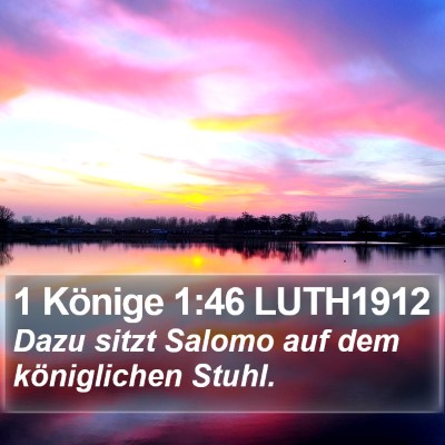 1 Könige 1:46 LUTH1912 Bible Verse Image
