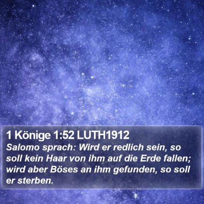 1 Könige 1:52 LUTH1912 Bible Verse Image