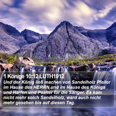 1 Könige 10:12 LUTH1912 Bible Verse Image