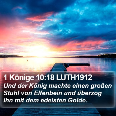 1 Könige 10:18 LUTH1912 Bible Verse Image