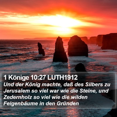 1 Könige 10:27 LUTH1912 Bible Verse Image