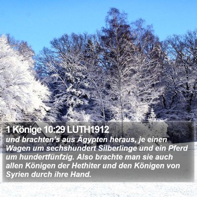 1 Könige 10:29 LUTH1912 Bible Verse Image