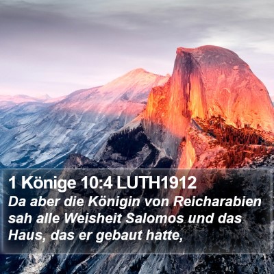1 Könige 10:4 LUTH1912 Bible Verse Image