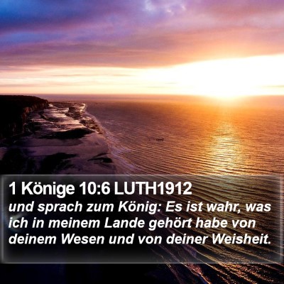 1 Könige 10:6 LUTH1912 Bible Verse Image