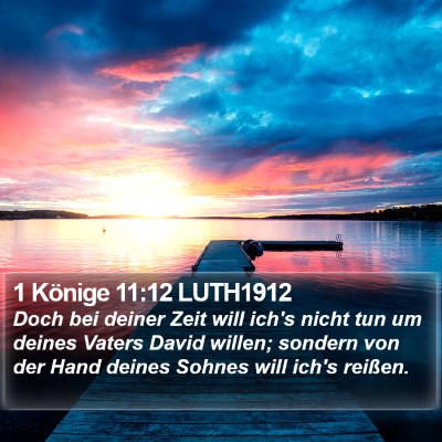 1 Könige 11:12 LUTH1912 Bible Verse Image