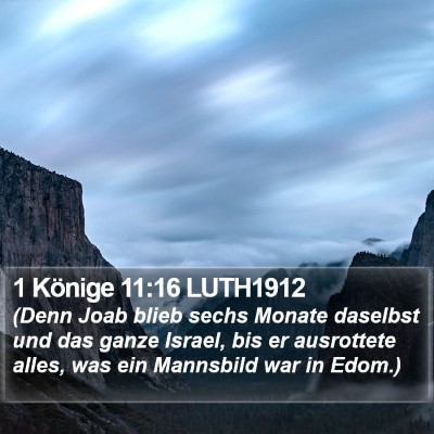 1 Könige 11:16 LUTH1912 Bible Verse Image