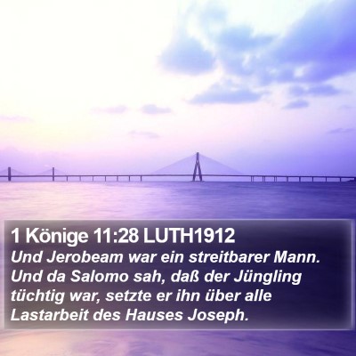 1 Könige 11:28 LUTH1912 Bible Verse Image