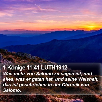 1 Könige 11:41 LUTH1912 Bible Verse Image