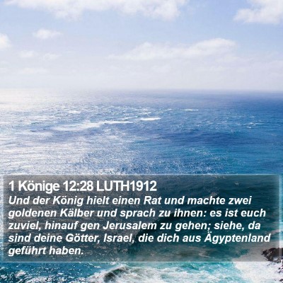 1 Könige 12:28 LUTH1912 Bible Verse Image
