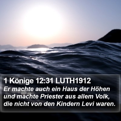1 Könige 12:31 LUTH1912 Bible Verse Image