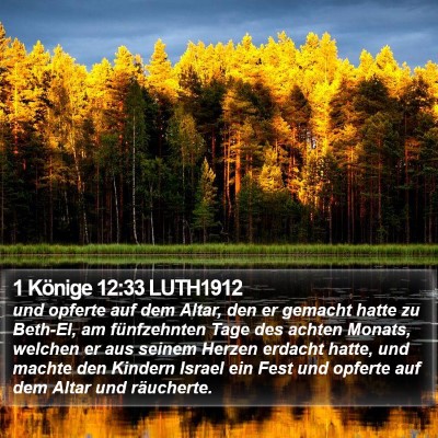 1 Könige 12:33 LUTH1912 Bible Verse Image