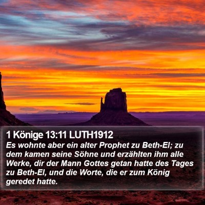 1 Könige 13:11 LUTH1912 Bible Verse Image