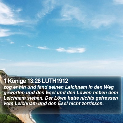 1 Könige 13:28 LUTH1912 Bible Verse Image