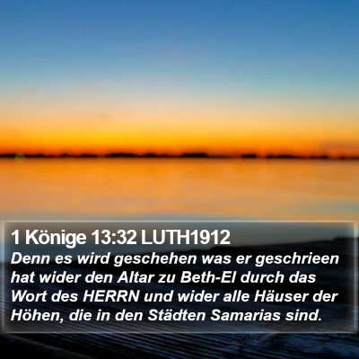 1 Könige 13:32 LUTH1912 Bible Verse Image