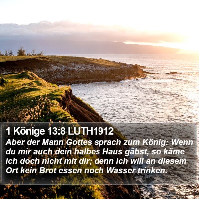 1 Könige 13:8 LUTH1912 Bible Verse Image