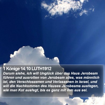 1 Könige 14:10 LUTH1912 Bible Verse Image