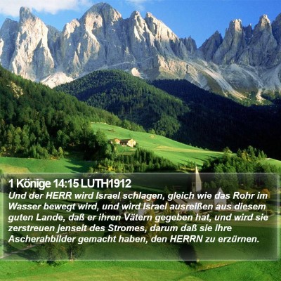 1 Könige 14:15 LUTH1912 Bible Verse Image