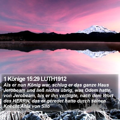 1 Könige 15:29 LUTH1912 Bible Verse Image