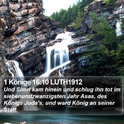 1 Könige 16:10 LUTH1912 Bible Verse Image