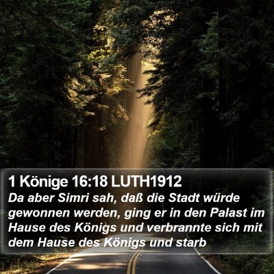 1 Könige 16:18 LUTH1912 Bible Verse Image