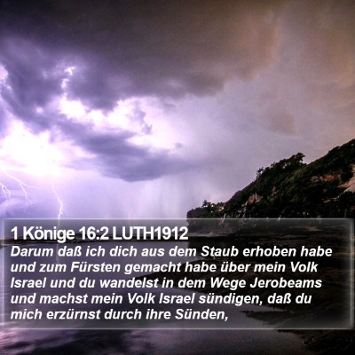 1 Könige 16:2 LUTH1912 Bible Verse Image