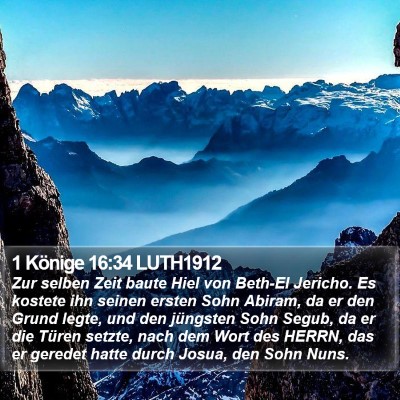 1 Könige 16:34 LUTH1912 Bible Verse Image