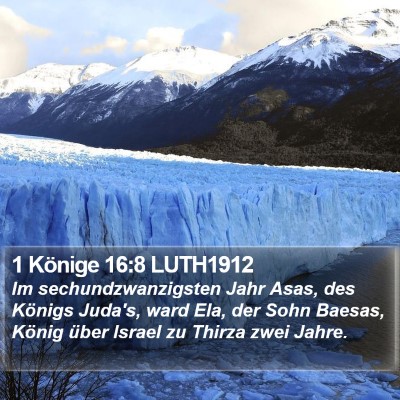 1 Könige 16:8 LUTH1912 Bible Verse Image