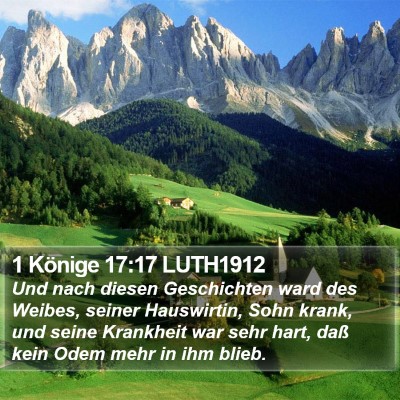 1 Könige 17:17 LUTH1912 Bible Verse Image