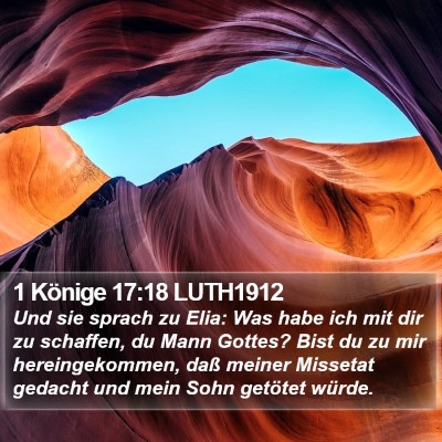 1 Könige 17:18 LUTH1912 Bible Verse Image