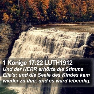 1 Könige 17:22 LUTH1912 Bible Verse Image
