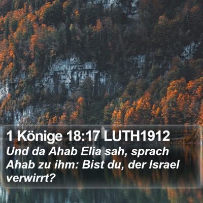 1 Könige 18:17 LUTH1912 Bible Verse Image