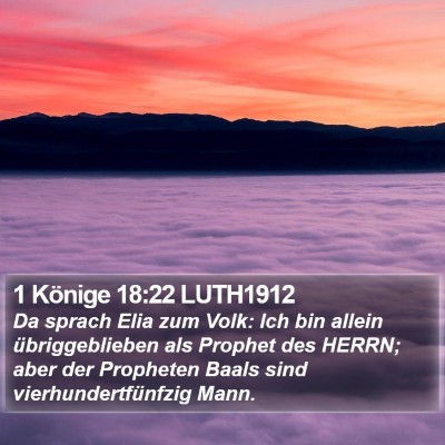 1 Könige 18:22 LUTH1912 Bible Verse Image