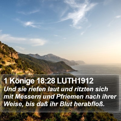 1 Könige 18:28 LUTH1912 Bible Verse Image