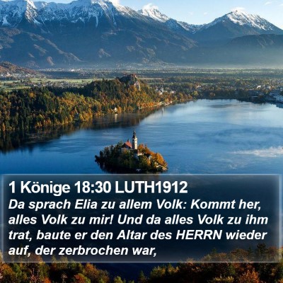 1 Könige 18:30 LUTH1912 Bible Verse Image