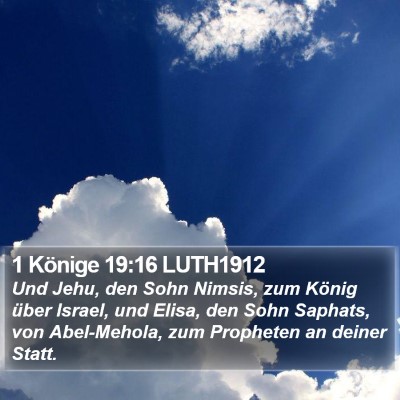 1 Könige 19:16 LUTH1912 Bible Verse Image