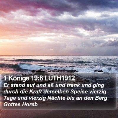 1 Könige 19:8 LUTH1912 Bible Verse Image