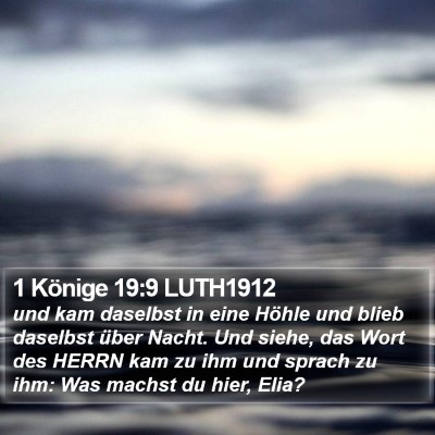 1 Könige 19:9 LUTH1912 Bible Verse Image