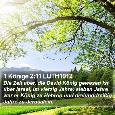 1 Könige 2:11 LUTH1912 Bible Verse Image