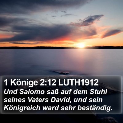 1 Könige 2:12 LUTH1912 Bible Verse Image