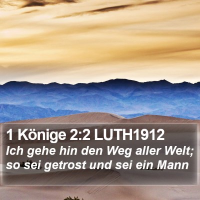 1 Könige 2:2 LUTH1912 Bible Verse Image