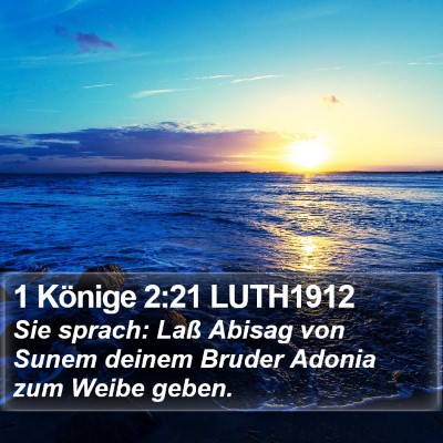 1 Könige 2:21 LUTH1912 Bible Verse Image