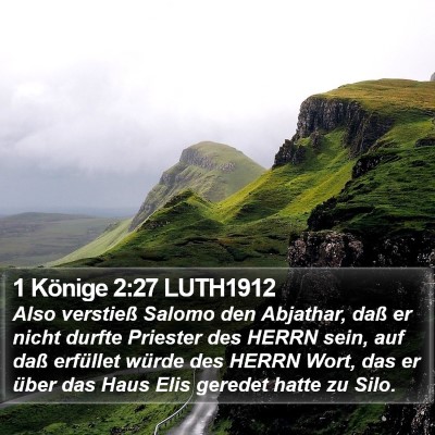 1 Könige 2:27 LUTH1912 Bible Verse Image