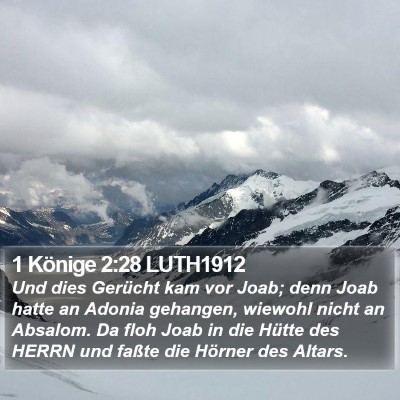 1 Könige 2:28 LUTH1912 Bible Verse Image