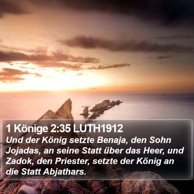 1 Könige 2:35 LUTH1912 Bible Verse Image