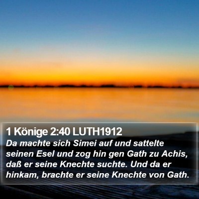 1 Könige 2:40 LUTH1912 Bible Verse Image