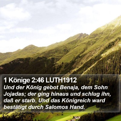 1 Könige 2:46 LUTH1912 Bible Verse Image